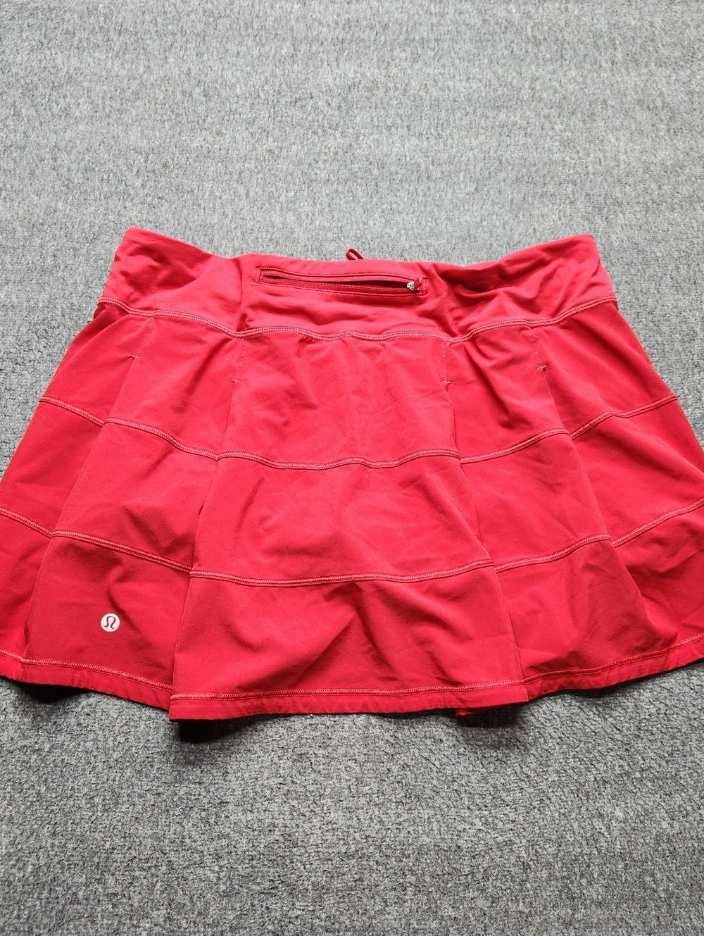 Lululemon Skirt Womens 12 Red Athletic Tennis Running Skort Stretch